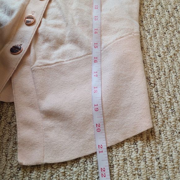 Ted Baker Womens Floral Knit Cardigan Sweater Pink Size 1 Asymmetrical Designer - Picture 9 of 10